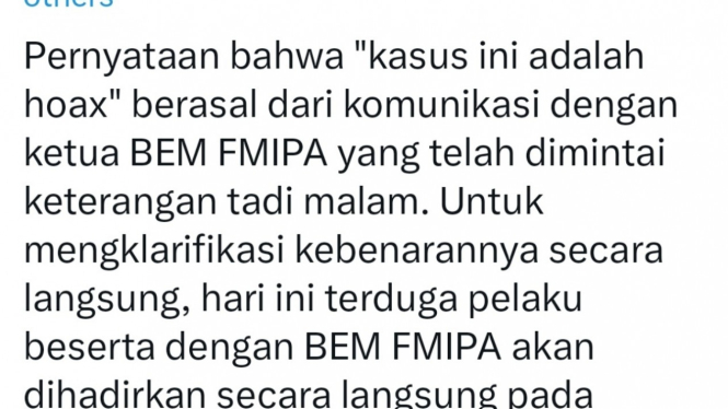 Anggota bem yang membela m.fahrezy