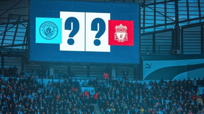 Potret ilustrasi Man City vs Liverpool