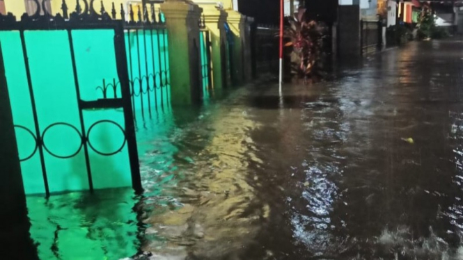 Potret situasi banjir di perum Tirta Mandala Depok