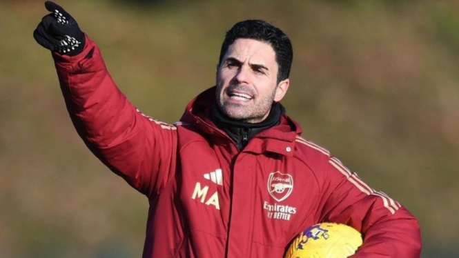 Potret manajer Arsenal Mikel Arteta