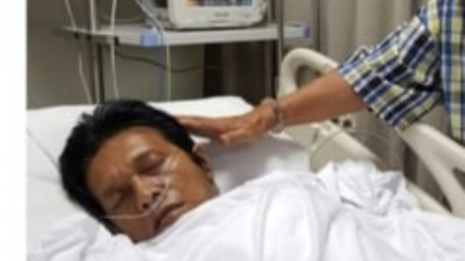 Potret Adian Napitupulu terbaring sakit yang viral di medsos