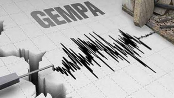 Potret ilustrasi gempa