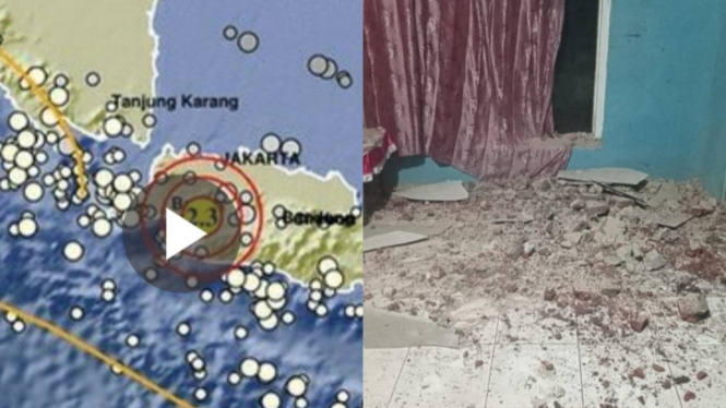 Ilustrasi gempa Sukabumi dan Brebes