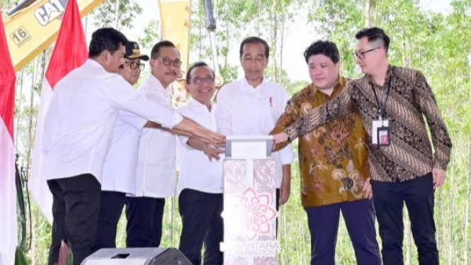 Presiden Jokowi resmikan pembangunan apartemen di IKN