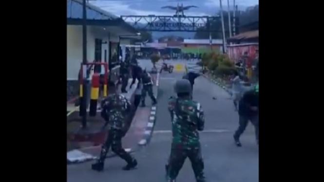 Aksi penyerangan di Mako Denzipur Jayapura, Papua