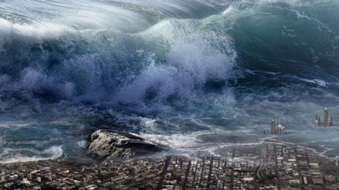Ilustrasi tsunami dan gempa di Indonesia