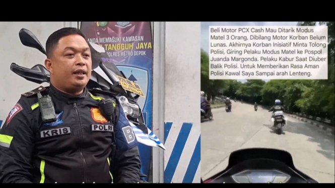 Pemotor yang Jadi Korban Mata Elang di Juanda Depok