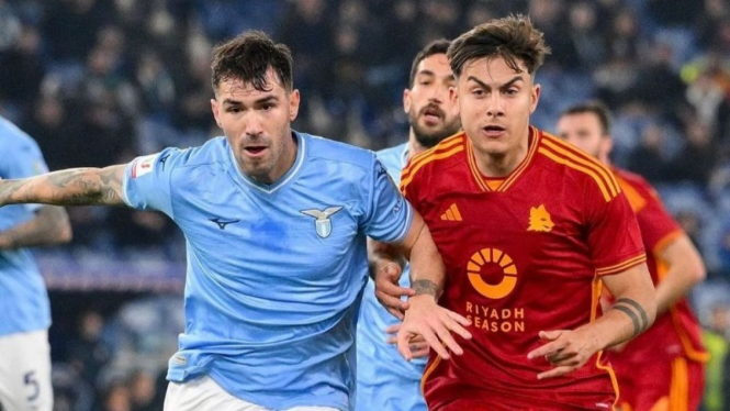 Potret Duel Panas AS Roma vs Lazio di Coppa Italia