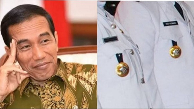 Ilustrasi Jokowi dan kepala desa