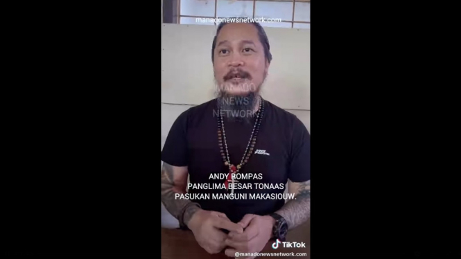 Panglima ormas Manguni Makasiouw Andy Rompas.