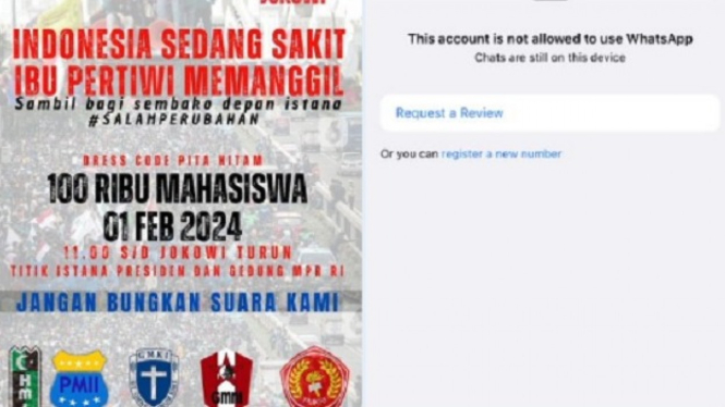 Flyer hoax soal Ketua BEM UI Melki Sedek