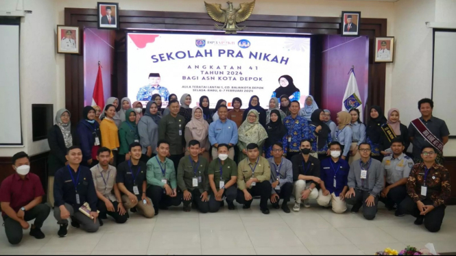 Sekda Kota Depok Supian Suri bersama peserta SPN.