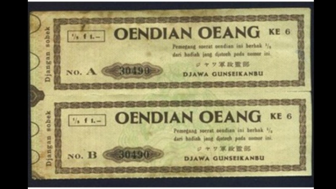 Kupon lotre Oendian Oeang.