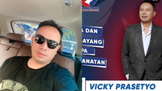Vicky Prasetyo caleg DPR dari Perindo Depok dan Bekasi