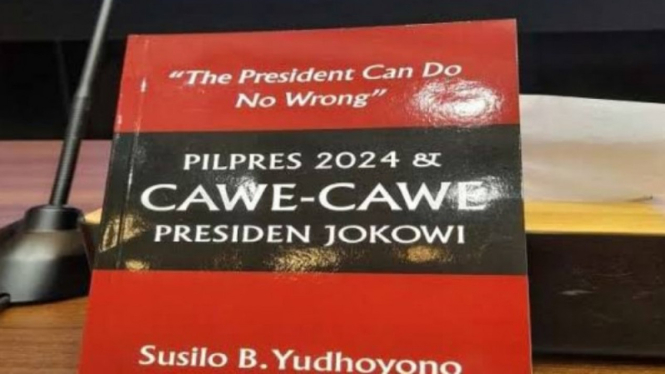 Potret buku SBY berjudul Pilres 2024 dan Cawe cawe Jokowi