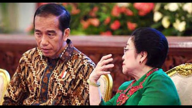 Potret Jokowi dan Megawati
