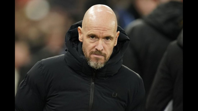 Pelatih MU Erik ten Hag.