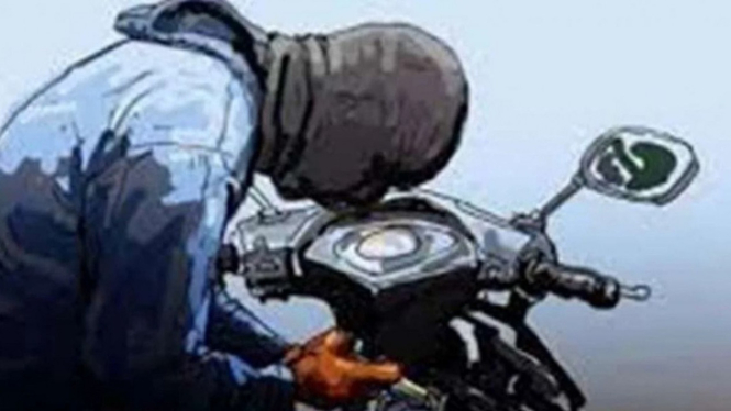ilustrasi pencurian sepeda motor