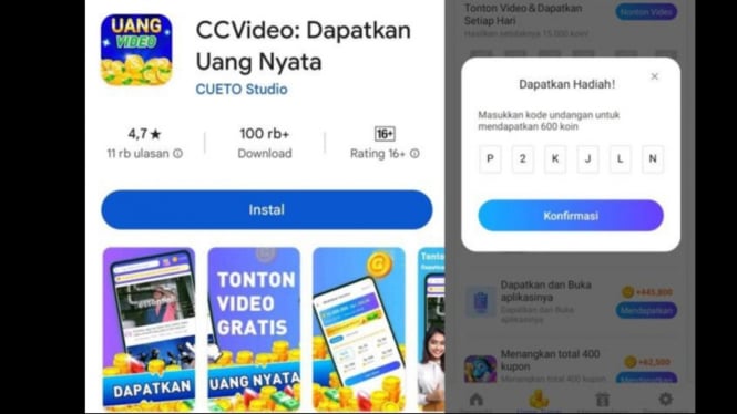 Tangkapan layar CCVideo.