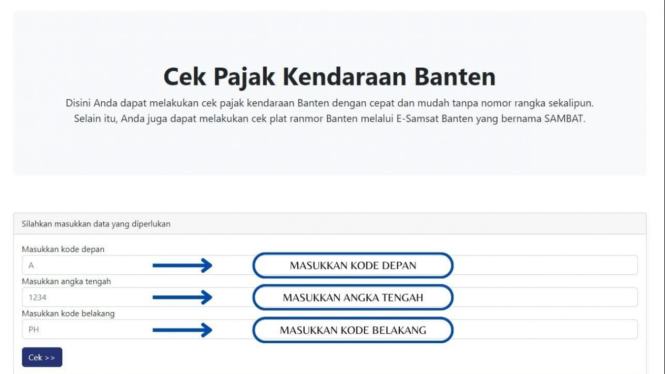 Cek pajak kendaraan.