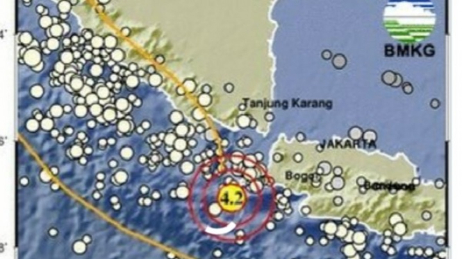 Ilustrasi gempa Banten hari ini