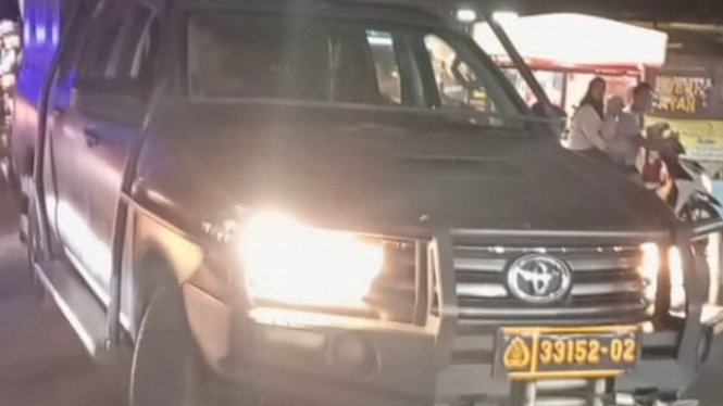 Mobil polisi yang diduga tabrak lari di Cilodong, Depok