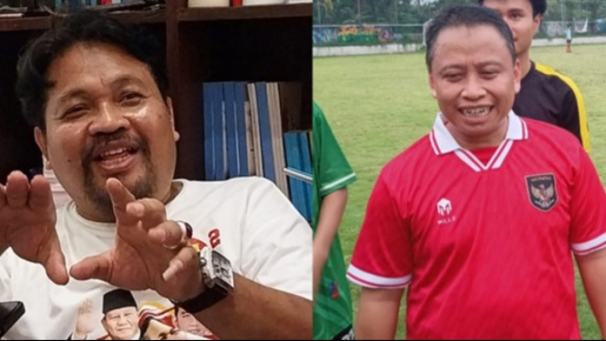 Politisi Gerindra, Nuroji (kiri) dan Sekda Depok, Supian Suri alias SS