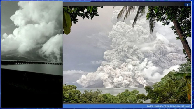 Gunung Ruang Erupsi PVMBG Jelaskan Potensi Tsunami