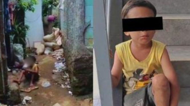 Potret tangkapan layar video viral bocah nangis karena lapar