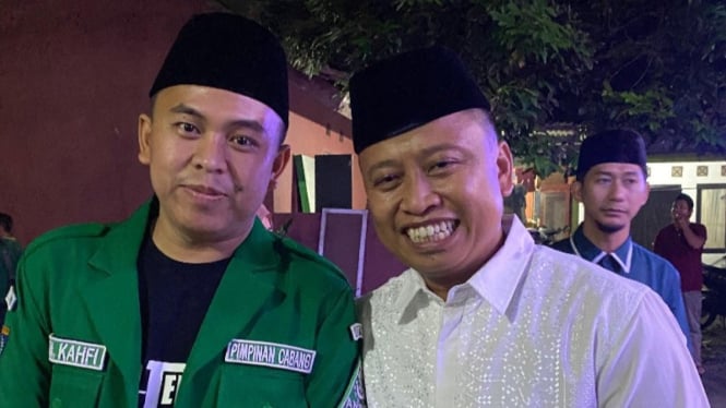 Potret Ketua GP Ansor Depok HM Kahfi dan Supian Suri