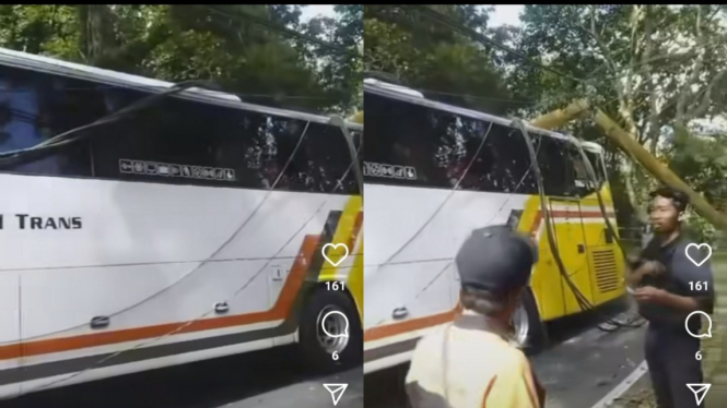 Bus rombongan SMPN 3 Depok kecelakaan di Bali