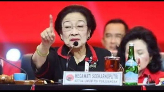 Potret Ketua Umum PDI Perjuangan Megawati Soekarnoputri