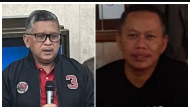 Potret kolase Hasto Kristiyanto dan Daddy Palgunadi dan