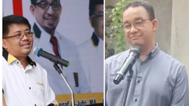 Potret kolase Sohibul Iman dan Anies Baswedan