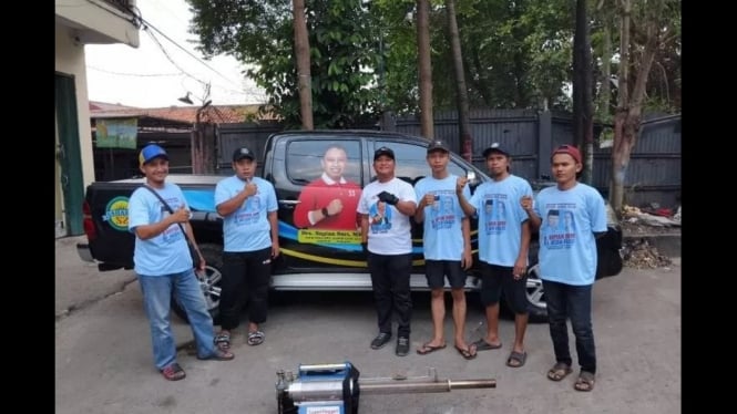 Tim Pemenangan Supian Suri Gelar Fogging di Cimanggis Depok