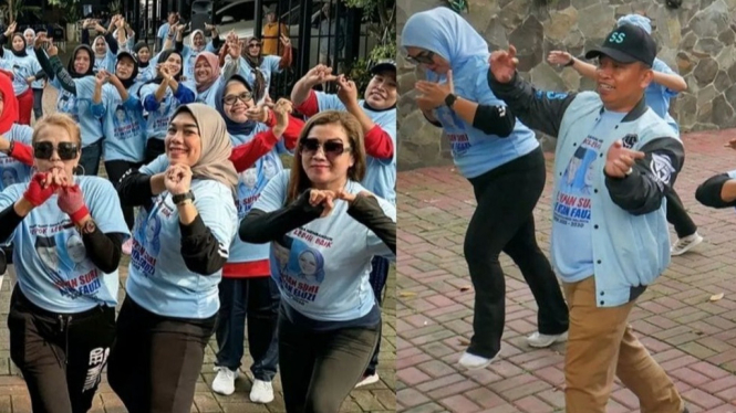 Emak Emak Instruktur Senam Dukung Supian Suri di Pilkada Depok