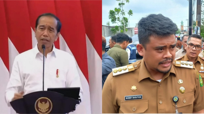 kolase Presiden Jokowi dan Bobby Nasution