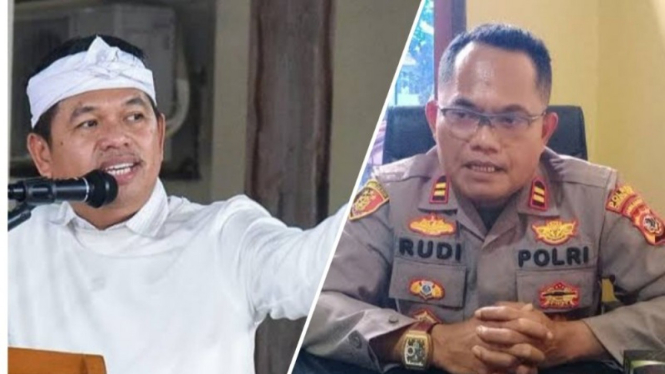 Potret kolase Dedi Mulyadi dan Iptu Rudiana