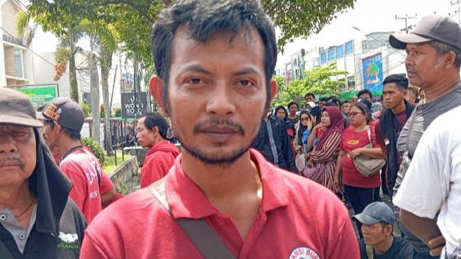 Ketua Korlap aliansi buruh Kabupaten Sambas, Firmansyah