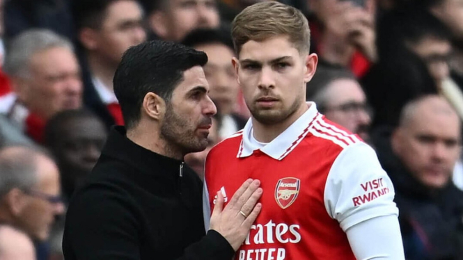 Mikel Arteta dan Emile Smith-Rowe