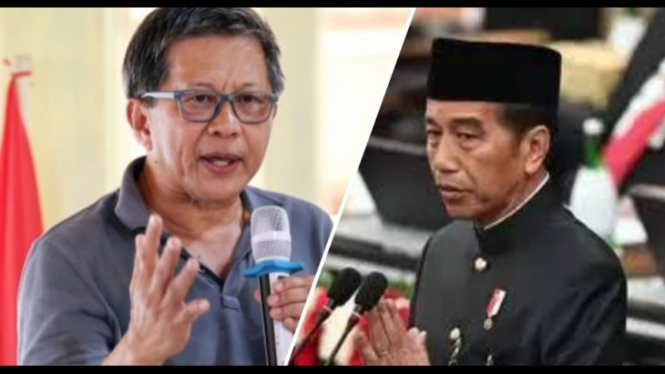 Potret kolase Rocky Gerung dan Presiden Joko Widodo