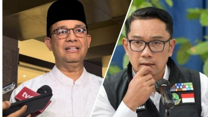 Potret kolase Anies Baswedan dan Ridwan Kamil