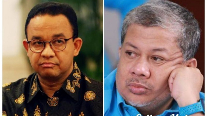 Potret kolase Anies Baswedan dan Fahri Hamzah