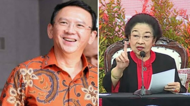 Potret kolase Ahok dan Megawati