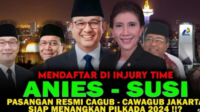 Potret tangkapan layar Youtube kabar Susi Pudjiastuti dampingi Anies