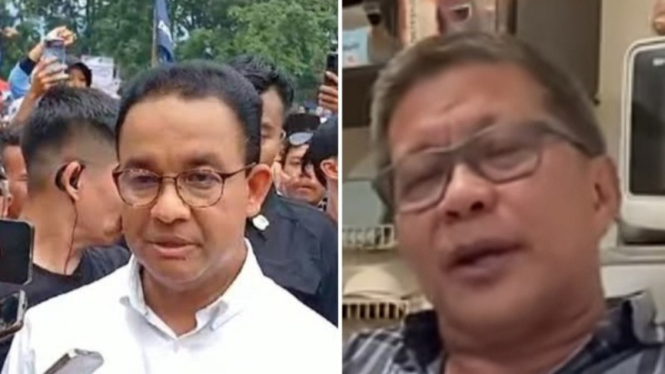 Potret kolase Anies Baswedan dan Rocky Gerung