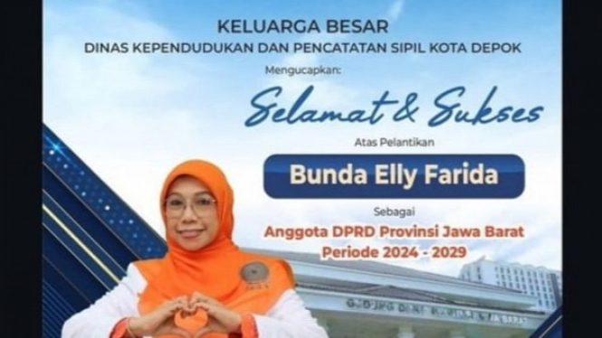 Disdukcapil Depok soal ucapan selamat Elly Farida DPRD Jabar