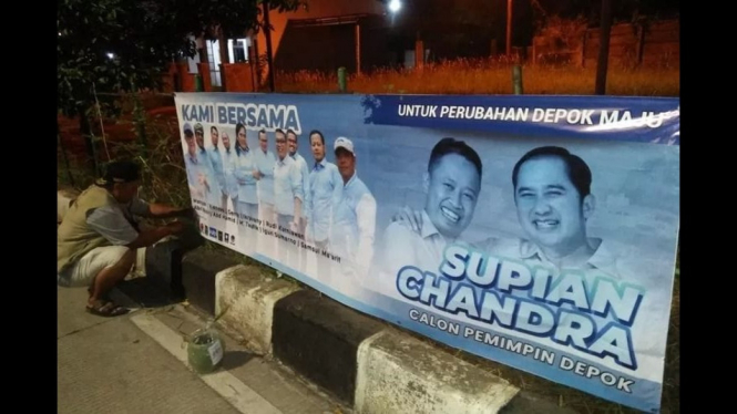 Anggota DPRD Kota Depok Sebar 2.600 Baliho Supian Suri