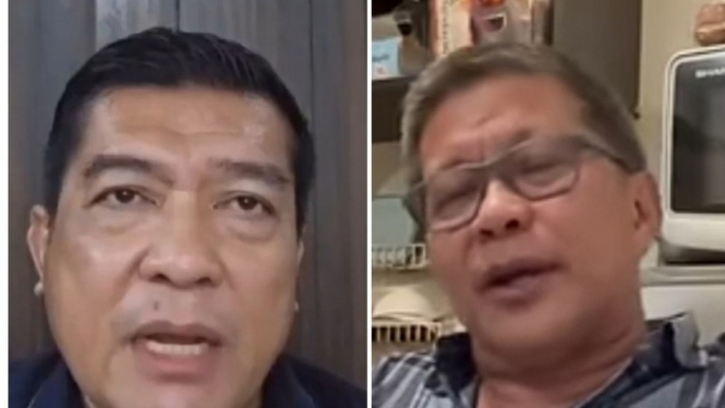 Potret kolase Silfester dan Rocky Gerung