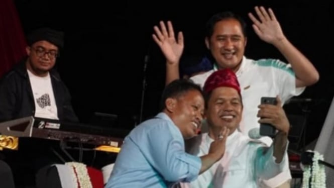 Dedi Mulyadi bersama Supian Chandra di Tapos, Depok